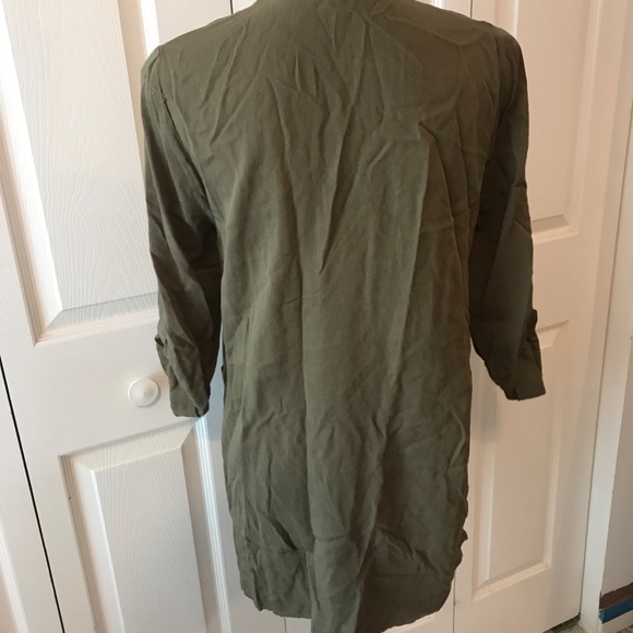 Very J Open Olive Green Cardigan Size Small - Picture 6 of 7